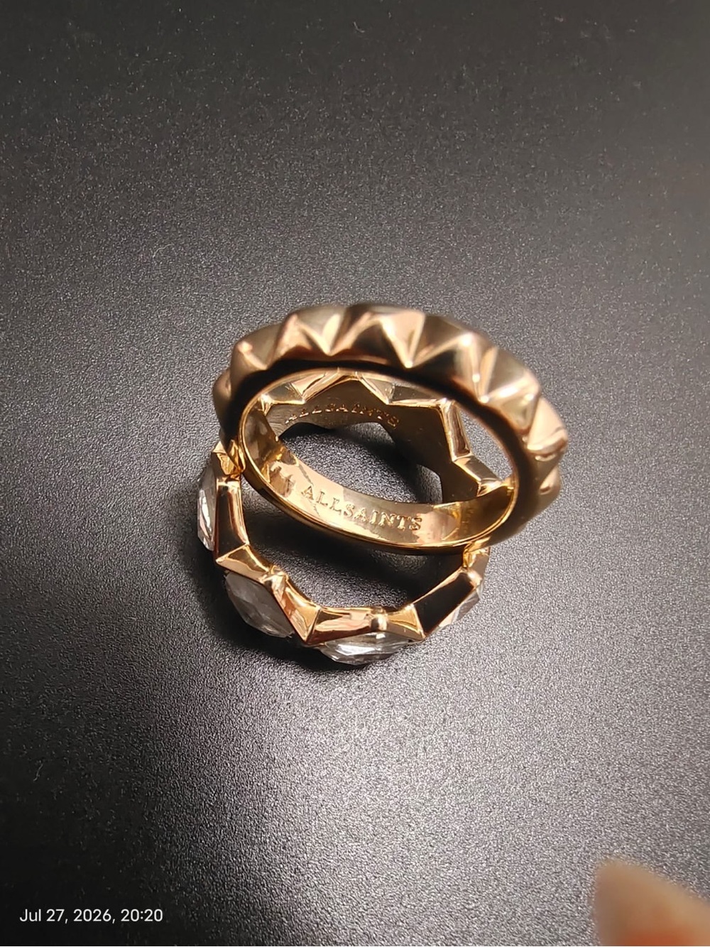 NWOB Set of 2 Geometric Crystal Band Rings
AllSaints Size 6 - Picture 4 of 5